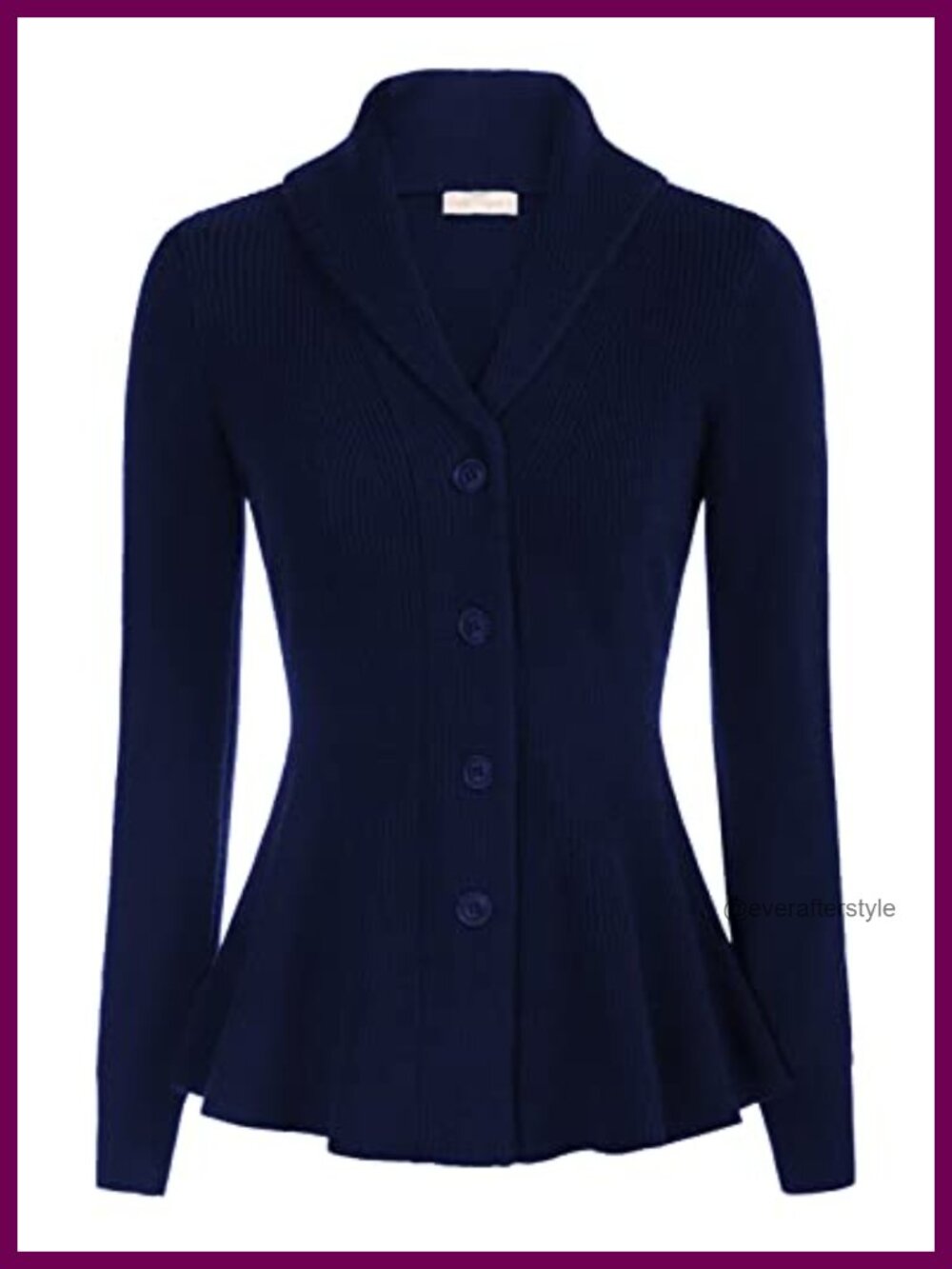 Vintage Shawl Lapel Button Down Cardigan Sweater Outwear Coat